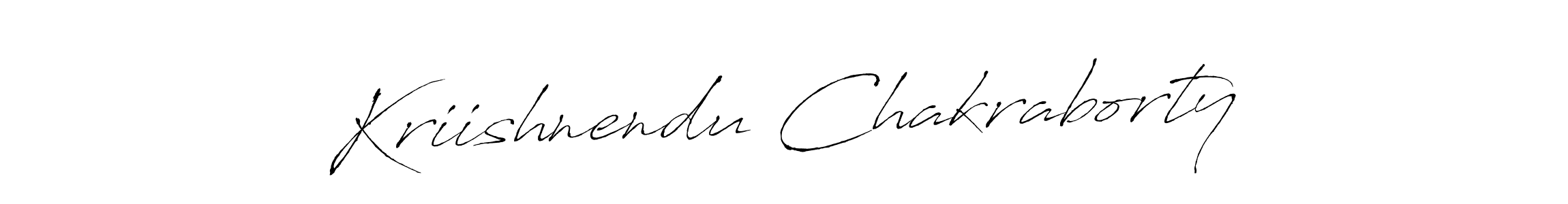 Create a beautiful signature design for name Kriishnendu Chakraborty. With this signature (Antro_Vectra) fonts, you can make a handwritten signature for free. Kriishnendu Chakraborty signature style 6 images and pictures png