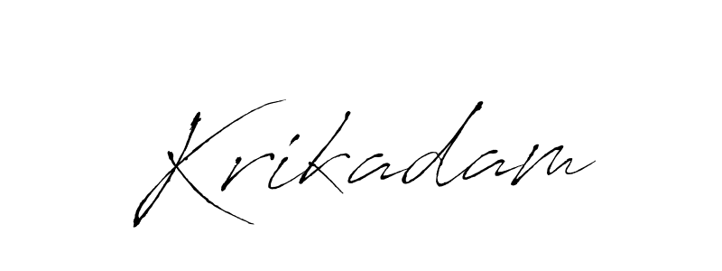 Design your own signature with our free online signature maker. With this signature software, you can create a handwritten (Antro_Vectra) signature for name Krikadam. Krikadam signature style 6 images and pictures png
