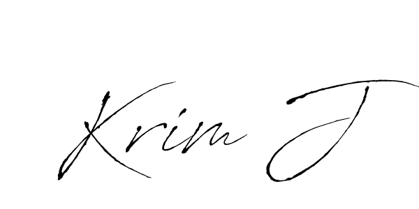 if you are searching for the best signature style for your name Krim J. so please give up your signature search. here we have designed multiple signature styles  using Antro_Vectra. Krim J signature style 6 images and pictures png