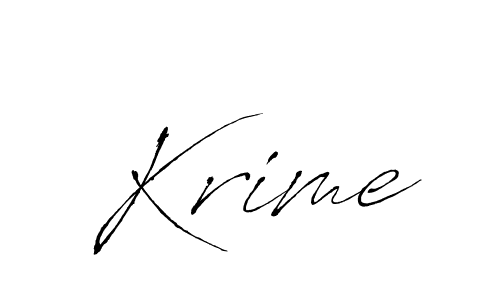 Design your own signature with our free online signature maker. With this signature software, you can create a handwritten (Antro_Vectra) signature for name Krime. Krime signature style 6 images and pictures png