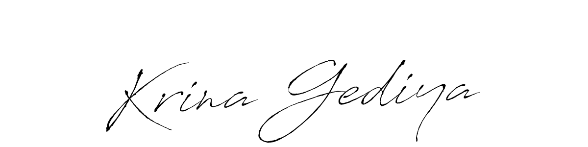 if you are searching for the best signature style for your name Krina Gediya. so please give up your signature search. here we have designed multiple signature styles  using Antro_Vectra. Krina Gediya signature style 6 images and pictures png