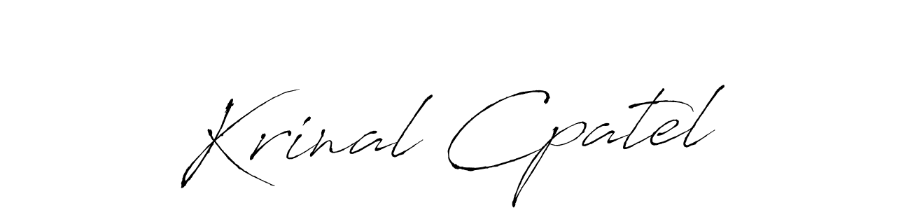 Use a signature maker to create a handwritten signature online. With this signature software, you can design (Antro_Vectra) your own signature for name Krinal Cpatel. Krinal Cpatel signature style 6 images and pictures png