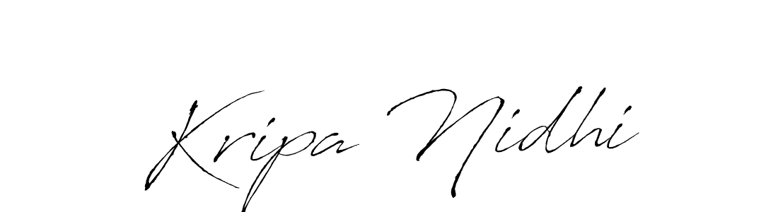 Make a beautiful signature design for name Kripa Nidhi. With this signature (Antro_Vectra) style, you can create a handwritten signature for free. Kripa Nidhi signature style 6 images and pictures png