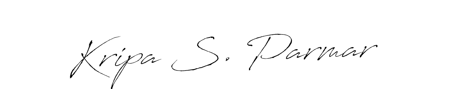 Similarly Antro_Vectra is the best handwritten signature design. Signature creator online .You can use it as an online autograph creator for name Kripa S. Parmar. Kripa S. Parmar signature style 6 images and pictures png