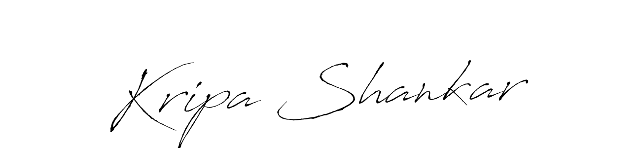 Design your own signature with our free online signature maker. With this signature software, you can create a handwritten (Antro_Vectra) signature for name Kripa Shankar. Kripa Shankar signature style 6 images and pictures png