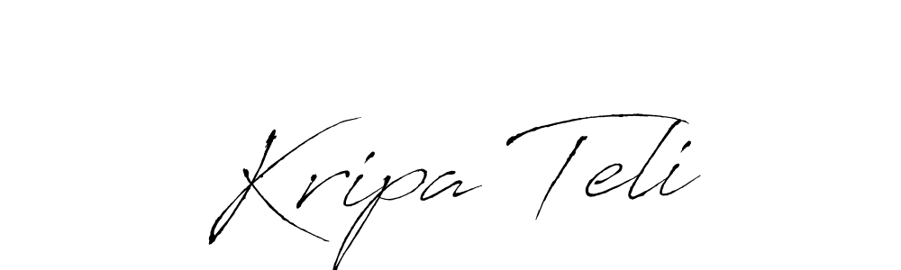 Antro_Vectra is a professional signature style that is perfect for those who want to add a touch of class to their signature. It is also a great choice for those who want to make their signature more unique. Get Kripa Teli name to fancy signature for free. Kripa Teli signature style 6 images and pictures png