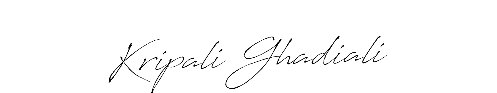 Design your own signature with our free online signature maker. With this signature software, you can create a handwritten (Antro_Vectra) signature for name Kripali Ghadiali. Kripali Ghadiali signature style 6 images and pictures png