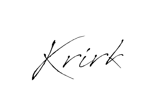 Krirk stylish signature style. Best Handwritten Sign (Antro_Vectra) for my name. Handwritten Signature Collection Ideas for my name Krirk. Krirk signature style 6 images and pictures png