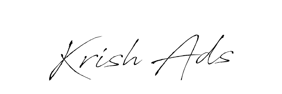 Design your own signature with our free online signature maker. With this signature software, you can create a handwritten (Antro_Vectra) signature for name Krish Ads. Krish Ads signature style 6 images and pictures png