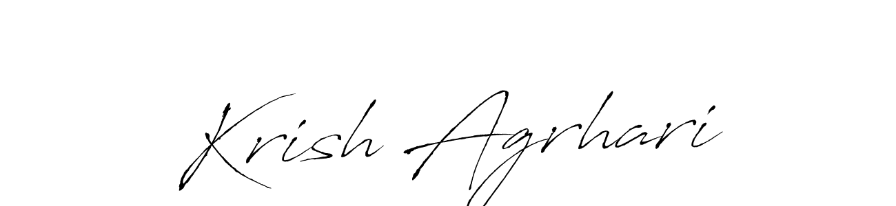 Krish Agrhari stylish signature style. Best Handwritten Sign (Antro_Vectra) for my name. Handwritten Signature Collection Ideas for my name Krish Agrhari. Krish Agrhari signature style 6 images and pictures png