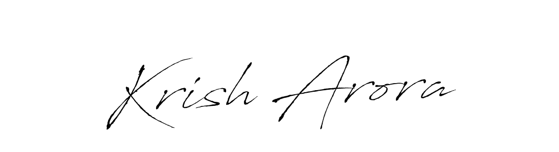 How to make Krish Arora name signature. Use Antro_Vectra style for creating short signs online. This is the latest handwritten sign. Krish Arora signature style 6 images and pictures png