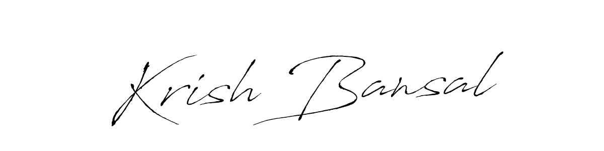 Antro_Vectra is a professional signature style that is perfect for those who want to add a touch of class to their signature. It is also a great choice for those who want to make their signature more unique. Get Krish Bansal name to fancy signature for free. Krish Bansal signature style 6 images and pictures png