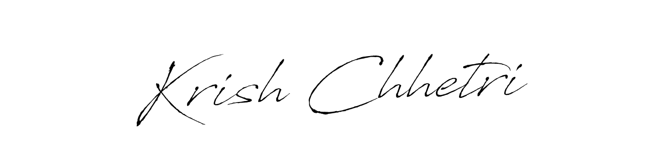 Design your own signature with our free online signature maker. With this signature software, you can create a handwritten (Antro_Vectra) signature for name Krish Chhetri. Krish Chhetri signature style 6 images and pictures png