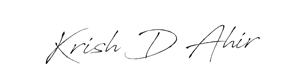 Create a beautiful signature design for name Krish D Ahir. With this signature (Antro_Vectra) fonts, you can make a handwritten signature for free. Krish D Ahir signature style 6 images and pictures png
