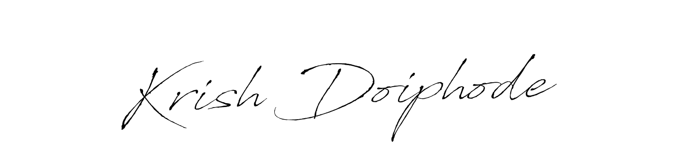 How to make Krish Doiphode name signature. Use Antro_Vectra style for creating short signs online. This is the latest handwritten sign. Krish Doiphode signature style 6 images and pictures png