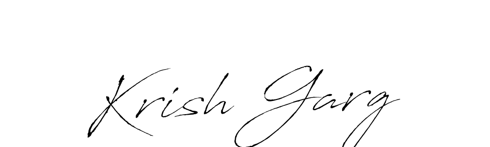 Make a beautiful signature design for name Krish Garg. With this signature (Antro_Vectra) style, you can create a handwritten signature for free. Krish Garg signature style 6 images and pictures png