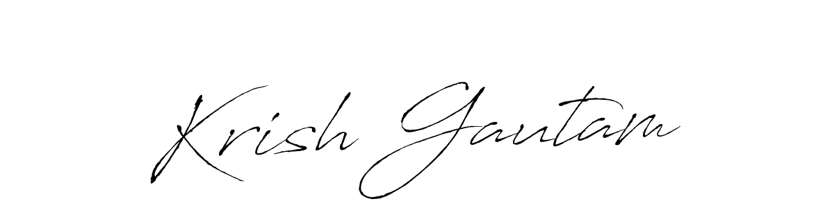 It looks lik you need a new signature style for name Krish Gautam. Design unique handwritten (Antro_Vectra) signature with our free signature maker in just a few clicks. Krish Gautam signature style 6 images and pictures png