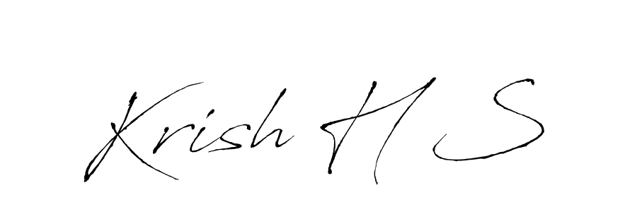 Make a beautiful signature design for name Krish H S. Use this online signature maker to create a handwritten signature for free. Krish H S signature style 6 images and pictures png
