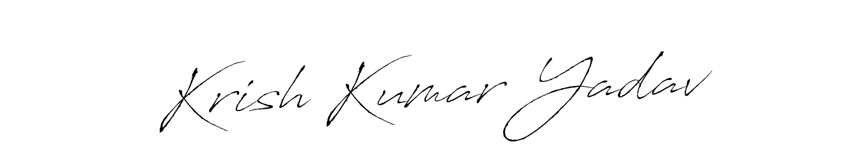 Similarly Antro_Vectra is the best handwritten signature design. Signature creator online .You can use it as an online autograph creator for name Krish Kumar Yadav. Krish Kumar Yadav signature style 6 images and pictures png
