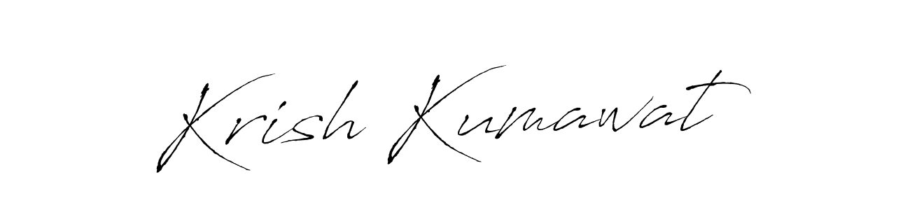 Design your own signature with our free online signature maker. With this signature software, you can create a handwritten (Antro_Vectra) signature for name Krish Kumawat. Krish Kumawat signature style 6 images and pictures png