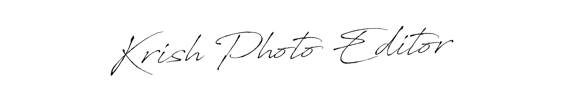 Make a beautiful signature design for name Krish Photo Editor. With this signature (Antro_Vectra) style, you can create a handwritten signature for free. Krish Photo Editor signature style 6 images and pictures png