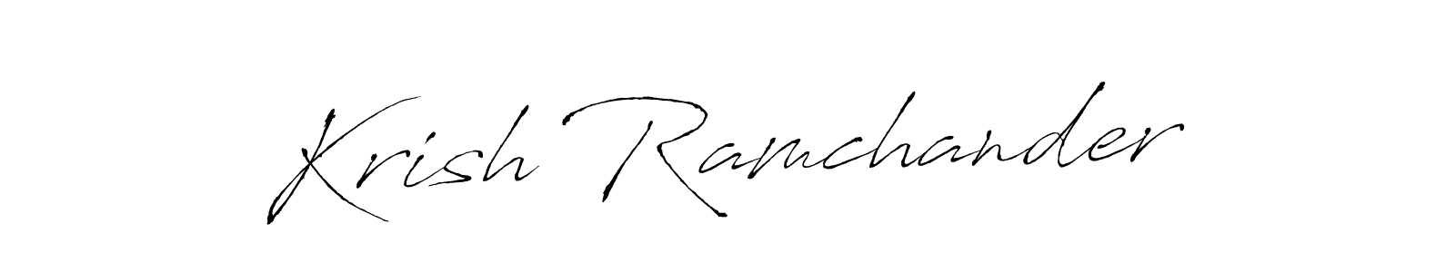 Create a beautiful signature design for name Krish Ramchander. With this signature (Antro_Vectra) fonts, you can make a handwritten signature for free. Krish Ramchander signature style 6 images and pictures png