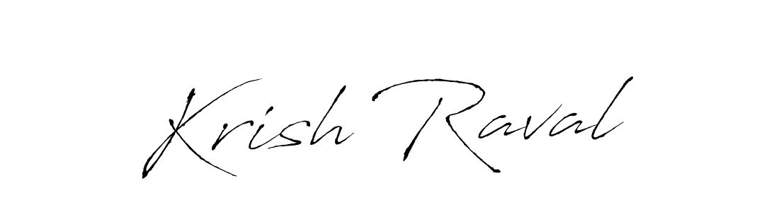 Create a beautiful signature design for name Krish Raval. With this signature (Antro_Vectra) fonts, you can make a handwritten signature for free. Krish Raval signature style 6 images and pictures png