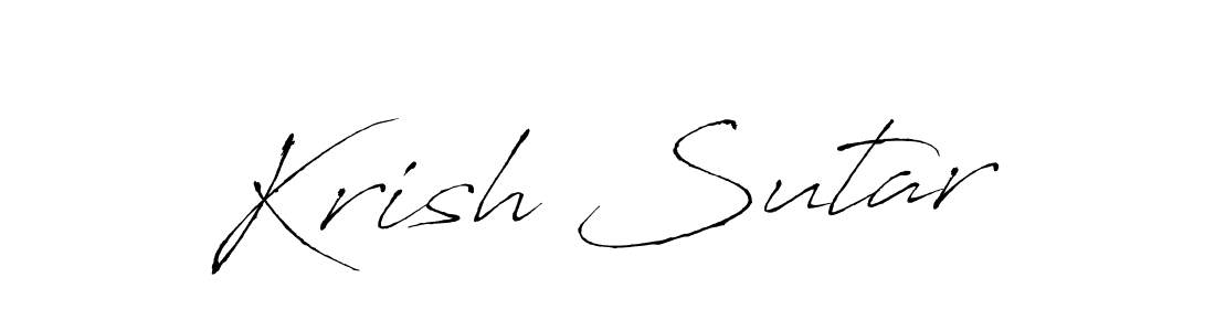 Also we have Krish Sutar name is the best signature style. Create professional handwritten signature collection using Antro_Vectra autograph style. Krish Sutar signature style 6 images and pictures png