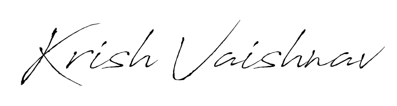 Create a beautiful signature design for name Krish Vaishnav. With this signature (Antro_Vectra) fonts, you can make a handwritten signature for free. Krish Vaishnav signature style 6 images and pictures png