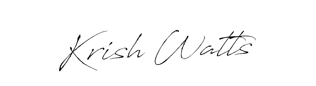 How to make Krish Watts signature? Antro_Vectra is a professional autograph style. Create handwritten signature for Krish Watts name. Krish Watts signature style 6 images and pictures png