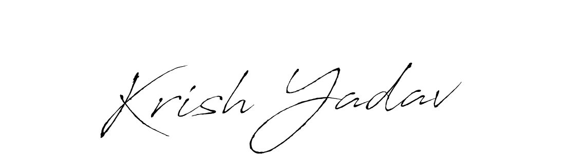 How to make Krish Yadav signature? Antro_Vectra is a professional autograph style. Create handwritten signature for Krish Yadav name. Krish Yadav signature style 6 images and pictures png