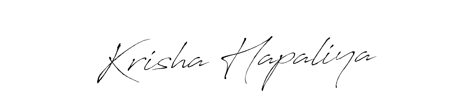 Make a beautiful signature design for name Krisha Hapaliya. With this signature (Antro_Vectra) style, you can create a handwritten signature for free. Krisha Hapaliya signature style 6 images and pictures png