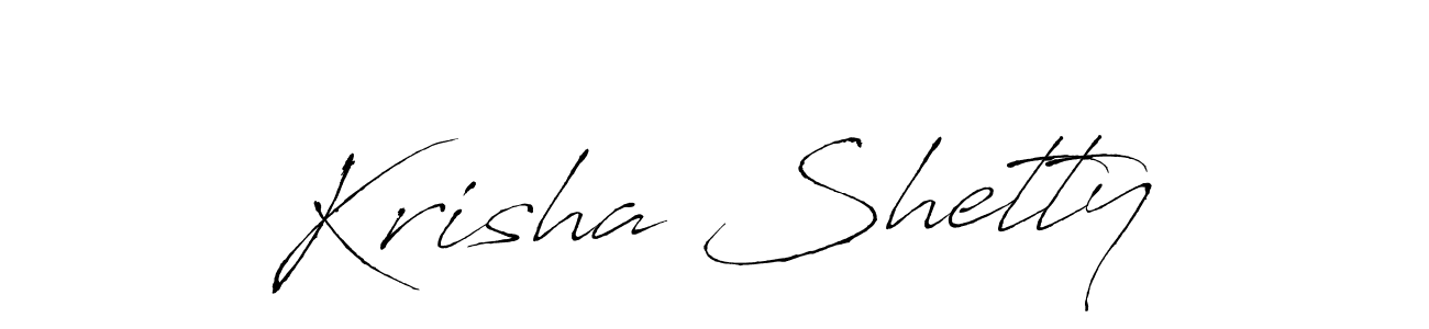 How to make Krisha Shetty name signature. Use Antro_Vectra style for creating short signs online. This is the latest handwritten sign. Krisha Shetty signature style 6 images and pictures png