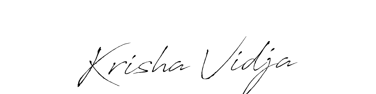 The best way (Antro_Vectra) to make a short signature is to pick only two or three words in your name. The name Krisha Vidja include a total of six letters. For converting this name. Krisha Vidja signature style 6 images and pictures png