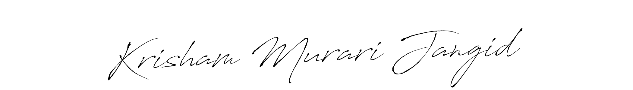 Use a signature maker to create a handwritten signature online. With this signature software, you can design (Antro_Vectra) your own signature for name Krisham Murari Jangid. Krisham Murari Jangid signature style 6 images and pictures png