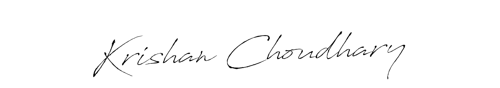 Make a beautiful signature design for name Krishan Choudhary. With this signature (Antro_Vectra) style, you can create a handwritten signature for free. Krishan Choudhary signature style 6 images and pictures png