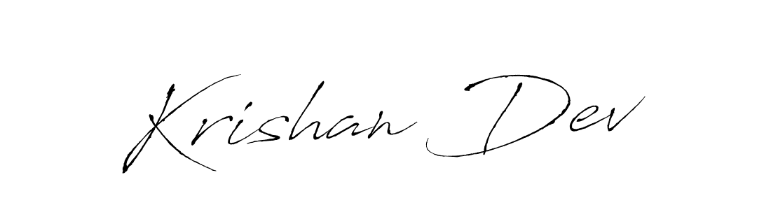 Make a beautiful signature design for name Krishan Dev. With this signature (Antro_Vectra) style, you can create a handwritten signature for free. Krishan Dev signature style 6 images and pictures png