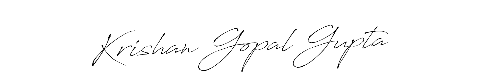 Design your own signature with our free online signature maker. With this signature software, you can create a handwritten (Antro_Vectra) signature for name Krishan Gopal Gupta. Krishan Gopal Gupta signature style 6 images and pictures png