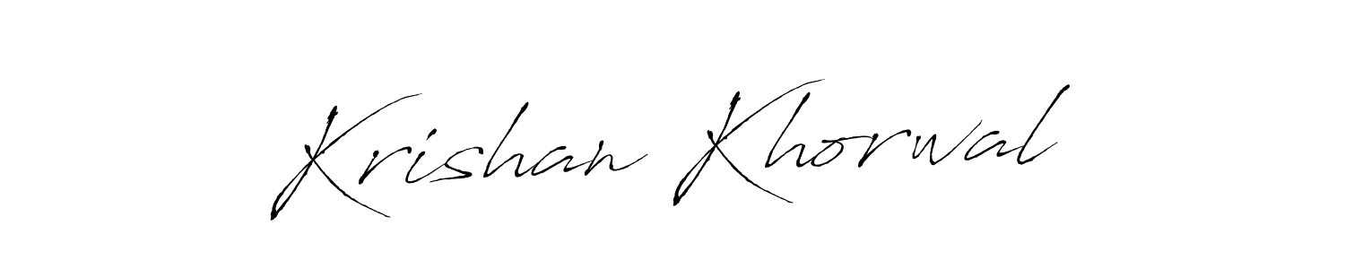 Make a beautiful signature design for name Krishan Khorwal. With this signature (Antro_Vectra) style, you can create a handwritten signature for free. Krishan Khorwal signature style 6 images and pictures png