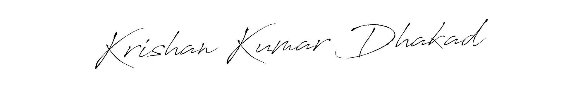 Create a beautiful signature design for name Krishan Kumar Dhakad. With this signature (Antro_Vectra) fonts, you can make a handwritten signature for free. Krishan Kumar Dhakad signature style 6 images and pictures png