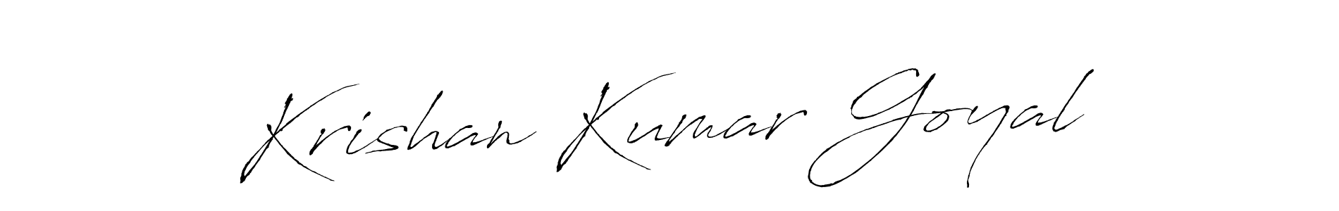 Create a beautiful signature design for name Krishan Kumar Goyal. With this signature (Antro_Vectra) fonts, you can make a handwritten signature for free. Krishan Kumar Goyal signature style 6 images and pictures png