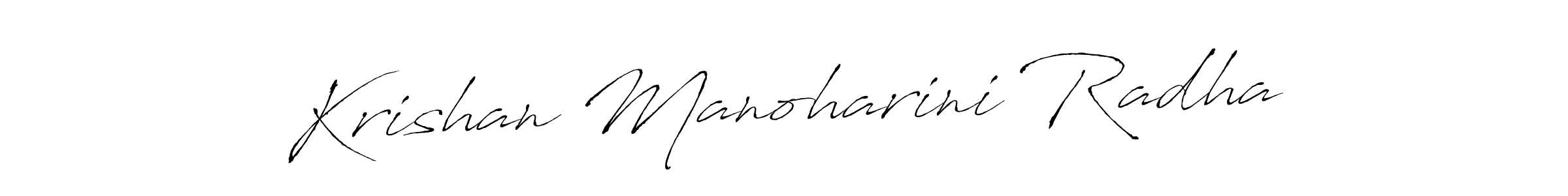 How to make Krishan Manoharini Radha signature? Antro_Vectra is a professional autograph style. Create handwritten signature for Krishan Manoharini Radha name. Krishan Manoharini Radha signature style 6 images and pictures png