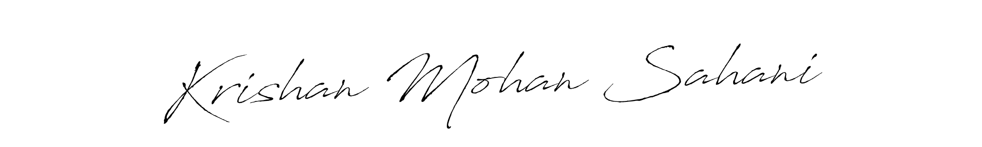 You should practise on your own different ways (Antro_Vectra) to write your name (Krishan Mohan Sahani) in signature. don't let someone else do it for you. Krishan Mohan Sahani signature style 6 images and pictures png
