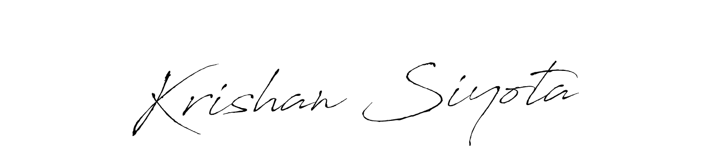 Similarly Antro_Vectra is the best handwritten signature design. Signature creator online .You can use it as an online autograph creator for name Krishan Siyota. Krishan Siyota signature style 6 images and pictures png