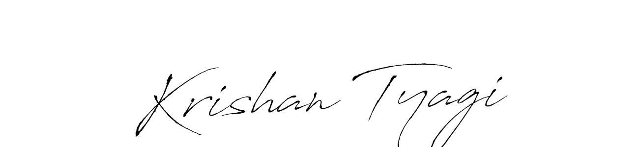 Krishan Tyagi stylish signature style. Best Handwritten Sign (Antro_Vectra) for my name. Handwritten Signature Collection Ideas for my name Krishan Tyagi. Krishan Tyagi signature style 6 images and pictures png