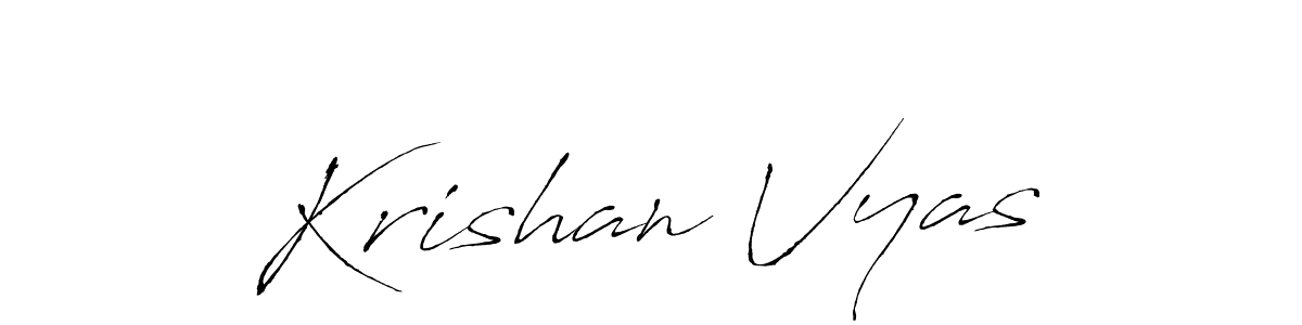 Design your own signature with our free online signature maker. With this signature software, you can create a handwritten (Antro_Vectra) signature for name Krishan Vyas. Krishan Vyas signature style 6 images and pictures png