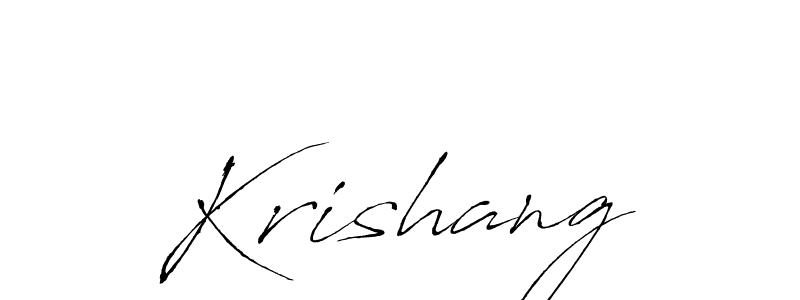 Design your own signature with our free online signature maker. With this signature software, you can create a handwritten (Antro_Vectra) signature for name Krishang. Krishang signature style 6 images and pictures png