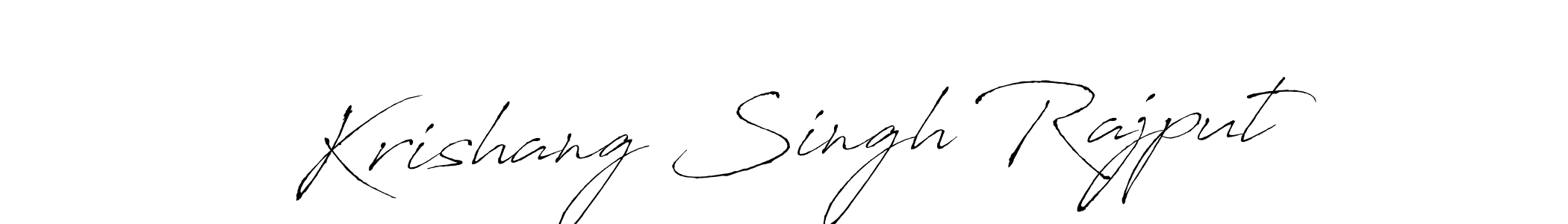 How to make Krishang Singh Rajput signature? Antro_Vectra is a professional autograph style. Create handwritten signature for Krishang Singh Rajput name. Krishang Singh Rajput signature style 6 images and pictures png