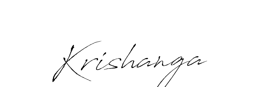 Make a beautiful signature design for name Krishanga. With this signature (Antro_Vectra) style, you can create a handwritten signature for free. Krishanga signature style 6 images and pictures png