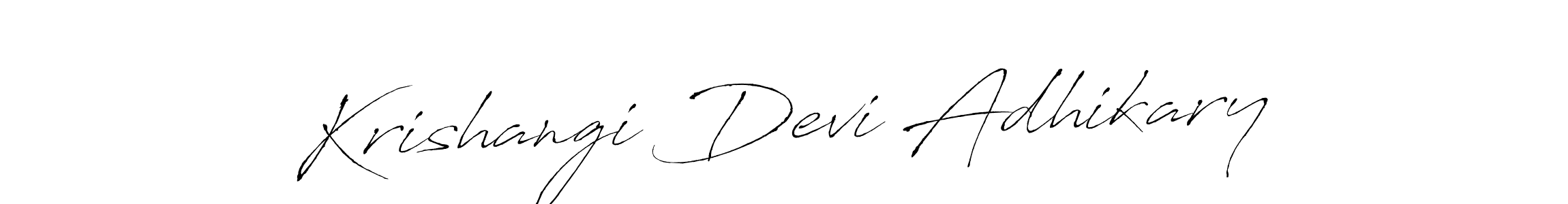 Also we have Krishangi Devi Adhikary name is the best signature style. Create professional handwritten signature collection using Antro_Vectra autograph style. Krishangi Devi Adhikary signature style 6 images and pictures png